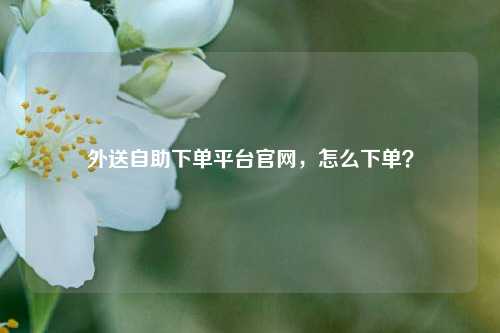 外送自助下单平台官网，怎么下单？